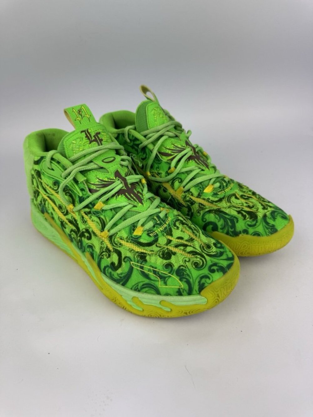PUMA MB.03 BASKETBALL SHOES MENS 8 GREEN MELO 01ofONE BALL SNEAKERS